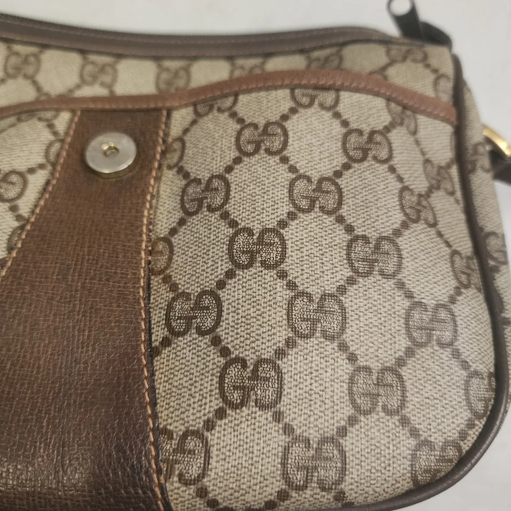 Authentic Vintage Gucci Canvas Sherry Line Shoulder Bag With Digital COA - Picture 13 of 15